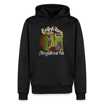 Lustiges Exilpfälzer Pälzer Pfälzer Pfalz Mundart - Männer Premium Bio Hoodie - Schwarz - Vorne - Nico (187cm)