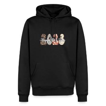Joyeux Nouvel An 2023 Réveillon du Nouvel An Noël - Sweat à capuche Premium bio Homme - noir - Devant - Nico (187cm)