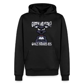 Ganz Dünnes Eis Morgenmuffel Hund Kaffee - Männer Premium Bio Hoodie - Schwarz - Vorne - Nico (187cm)