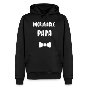 Incroyable papa - Sweat à capuche Premium bio Homme - noir - Devant - Nico (187cm)