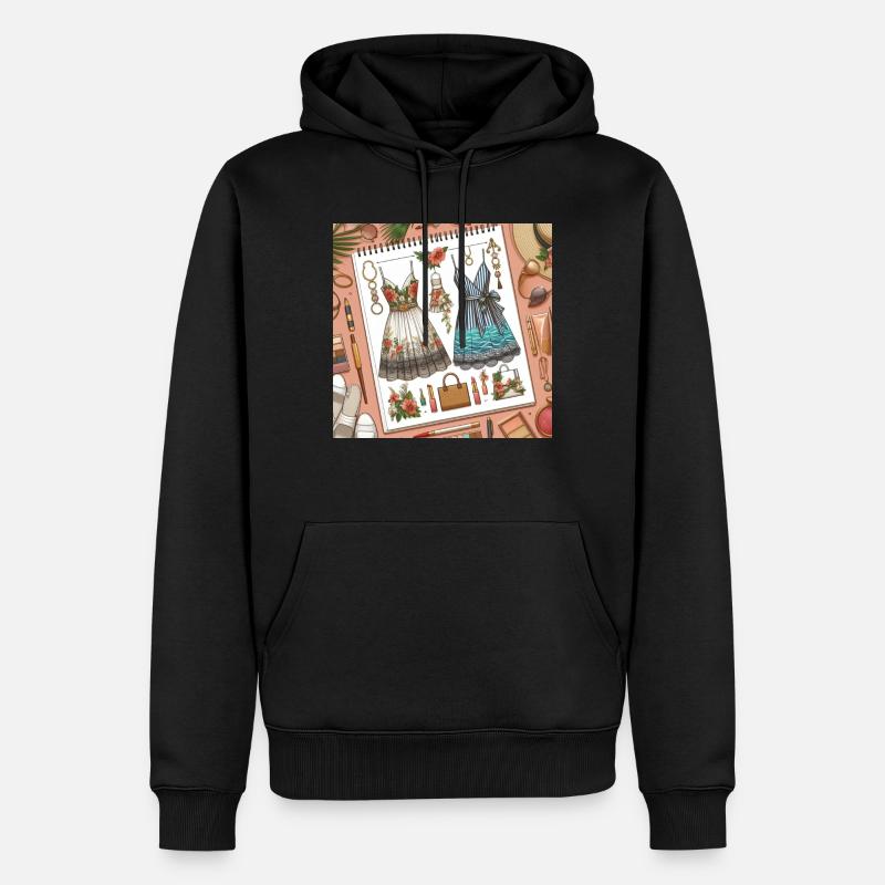 Conception. - Sweat à capuche Premium bio Homme - noir