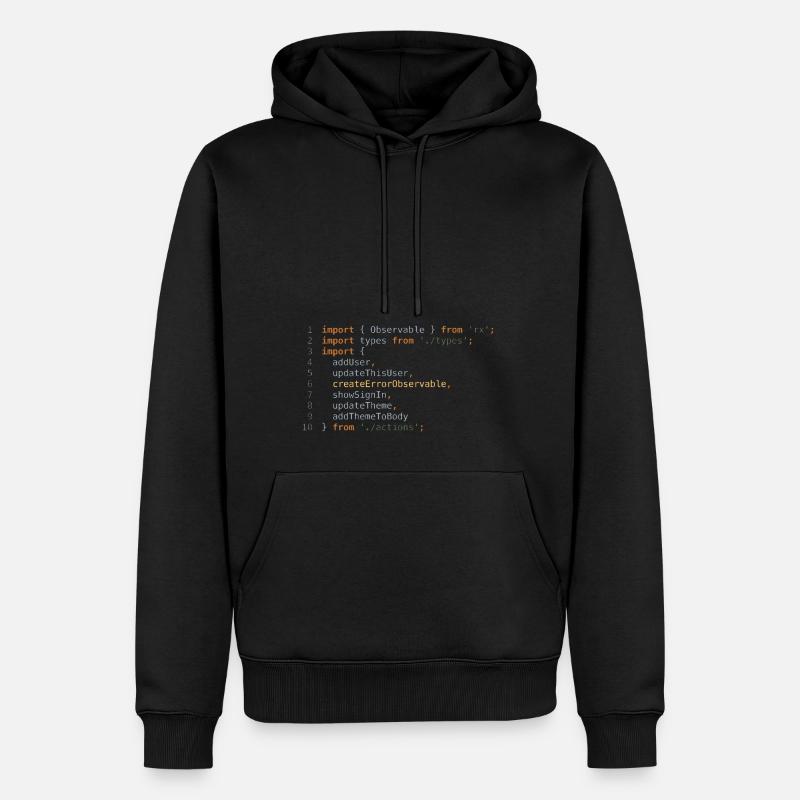 Codage - Sweat à capuche Premium bio Homme - noir