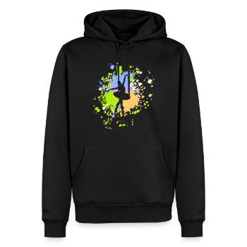 Danse Ballet Color Splash - Sweat à capuche Premium bio Homme - noir - Devant - Nico (187cm)
