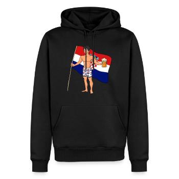 Croatia Sexy Man - Men’s Premium Organic Hoodie - black - Front - Nico (187cm)