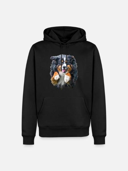 bouvier bernois - Sweat à capuche Premium bio Homme - noir