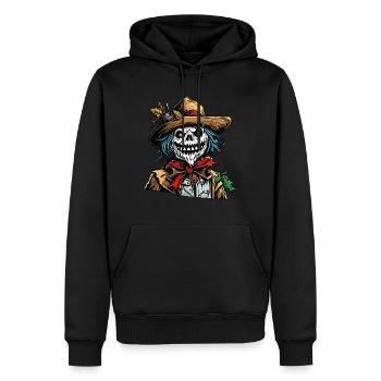 Vogelscheuche / Erntehelfer / Maisfeld / Feld - Männer Premium Bio Hoodie - Schwarz - Vorne - Nico (187cm)