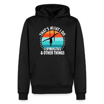 Gymnaste Handstand gymnastique gymnastique gymnastique - Sweat à capuche Premium bio Homme - noir - Devant - Nico (187cm)