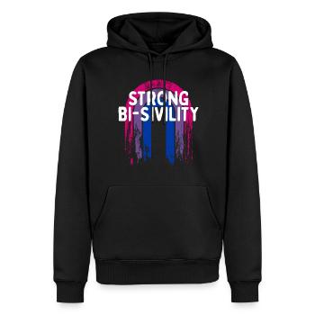 Strong Bi-sivility Bisexual LGBTQ Bi Pride LGBT - Männer Premium Bio Hoodie - Schwarz - Vorne - Nico (187cm)