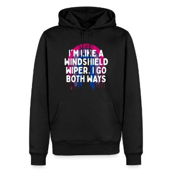 Je vais dans les deux sens Bisexuel LGBTQ Bi Pride Drôle de papa - Sweat à capuche Premium bio Homme - noir - Devant - Nico (187cm)