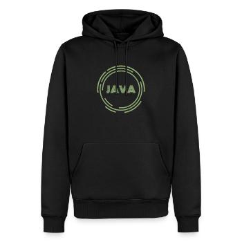 ..JAVA - Sweat à capuche Premium bio Homme - noir - Devant - Nico (187cm)