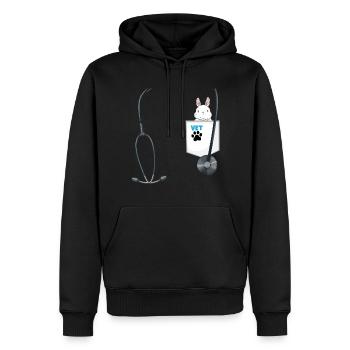 Veterinarian Costume School Career Day Outfit - Männer Premium Bio Hoodie - Schwarz - Vorne - Nico (187cm)