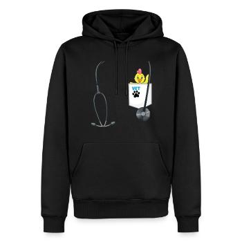 School Career Day Outfit Veterinarian Costume - Männer Premium Bio Hoodie - Schwarz - Vorne - Nico (187cm)