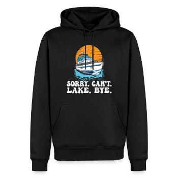 Sorry Can't Lake Bye Pontooning Life Is Better At - Männer Premium Bio Hoodie - Schwarz - Vorne - Nico (187cm)
