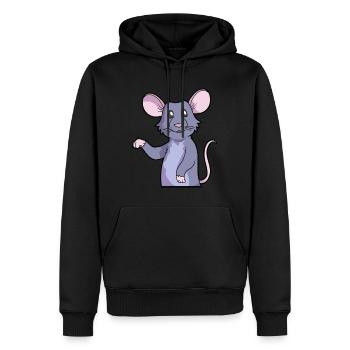 Ratte Haustier | Nagetiere Tiere Ratten Geschenke - Männer Premium Bio Hoodie - Schwarz - Vorne - Nico (187cm)