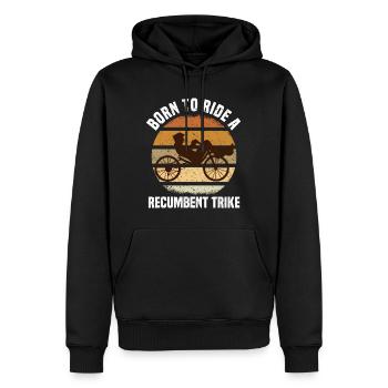 Velomobil | Recumbent Trike Triker Sport Geschenk - Männer Premium Bio Hoodie - Schwarz - Vorne - Nico (187cm)