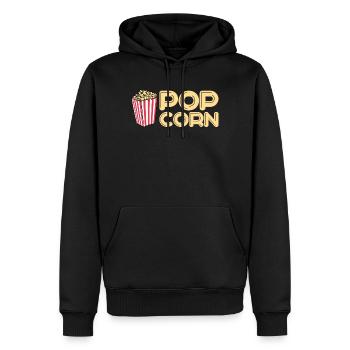 Popcorn - Männer Premium Bio Hoodie - Schwarz - Vorne - Nico (187cm)