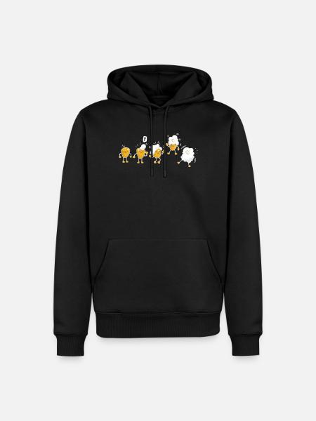 Popcorn - Sweat à capuche Premium bio Homme - noir