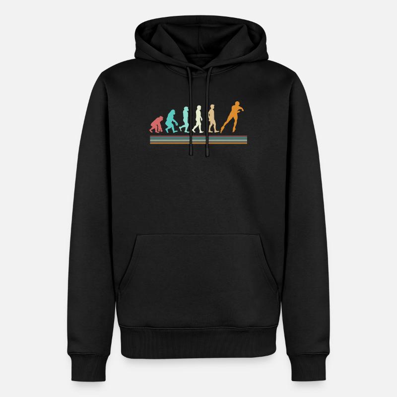 Inline Skating Evolution Rollschuh Inlineskater - Männer Premium Bio Hoodie - Schwarz