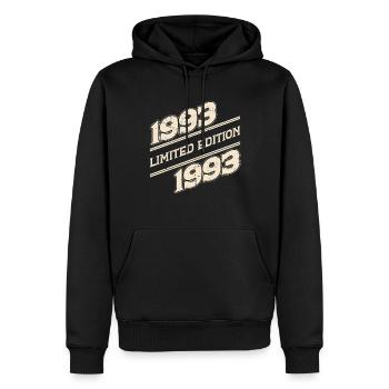 BC 1993 Limitierte Auflage - Männer Premium Bio Hoodie - Schwarz - Vorne - Nico (187cm)