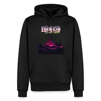 SW 1983 pyramid limited edition - Men’s Premium Organic Hoodie - black - Front - Nico (187cm)