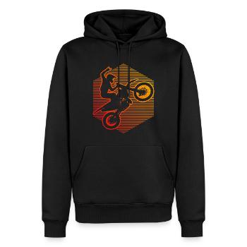 Dirtbike Freestyle Motocross Motocross Dirt Biker - Männer Premium Bio Hoodie - Schwarz - Vorne - Nico (187cm)