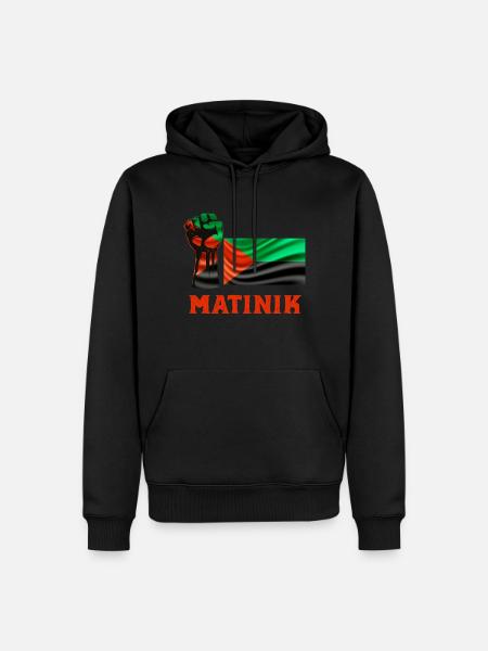 Drapeau Martinique Courage Honneur Et Respect - Sweat à capuche Premium bio Homme - noir