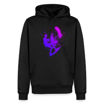 Kitesurf Kitesurf Cerf-volant Femmes Hommes Kitesurf - Sweat à capuche Premium bio Homme - noir - Devant - Nico (187cm)