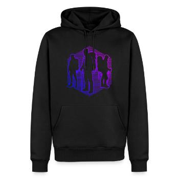 Escalade Femmes Hommes Escalade Grimpeur de bloc - Sweat à capuche Premium bio Homme - noir - Devant - Nico (187cm)