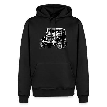 1593845426731 - Men’s Premium Organic Hoodie - black - Front - Nico (187cm)