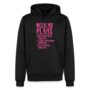 Yorkiepoo Yorkie poo dog for you mom mistress - Men’s Premium Organic Hoodie - black - Front - Nico (187cm)