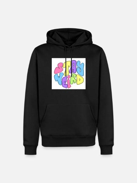 STAY WEIRD - Männer Premium Bio Hoodie - Schwarz