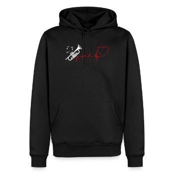 Trompete spielen Trompeten Band Geschenk - Männer Premium Bio Hoodie - Schwarz - Vorne - Nico (187cm)