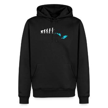 Tauchen Evolution Taucher - Männer Premium Bio Hoodie - Schwarz - Vorne - Nico (187cm)