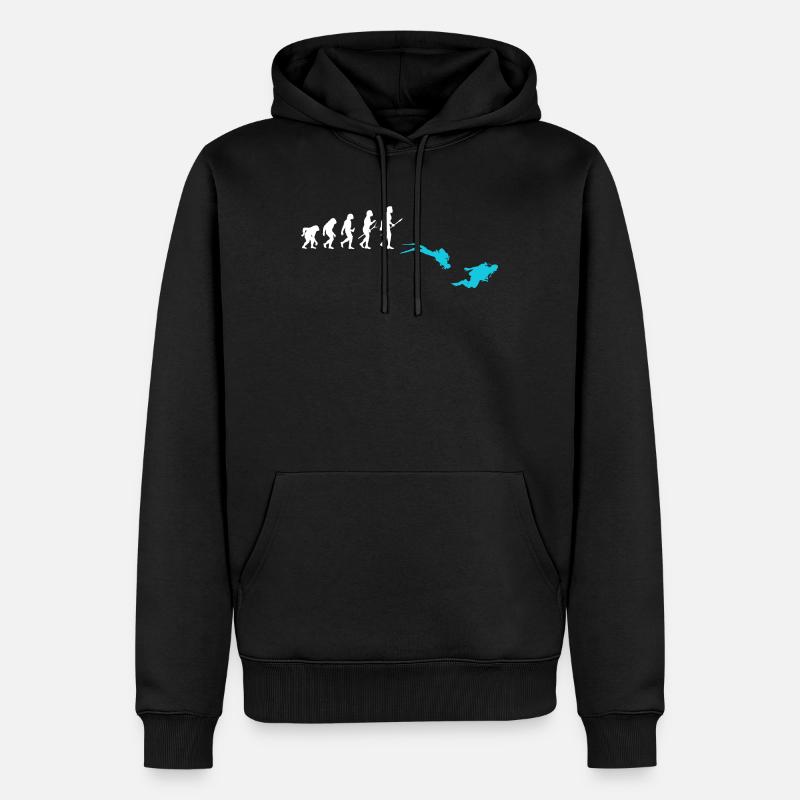 Plongée Évolution Plongée Plongeurs - Sweat à capuche Premium bio Homme - noir
