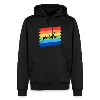 Rainbow Pride 2 - Männer Premium Bio Hoodie - Schwarz - Vorne - Nico (187cm)