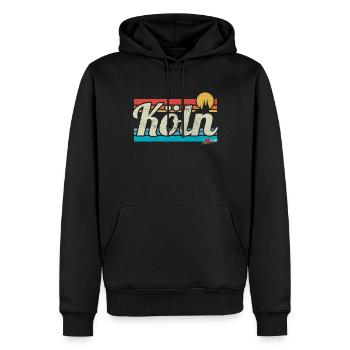 Cologne Cologne Rétro Rétro Surfeur Vintage Carnaval de Cologne - Sweat à capuche Premium bio Homme - noir - Devant - Nico (187cm)