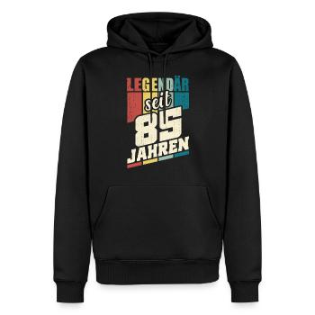 85. Geburtstag Legendär Seit 85 Jahren Legende 85 - Männer Premium Bio Hoodie - Schwarz - Vorne - Nico (187cm)