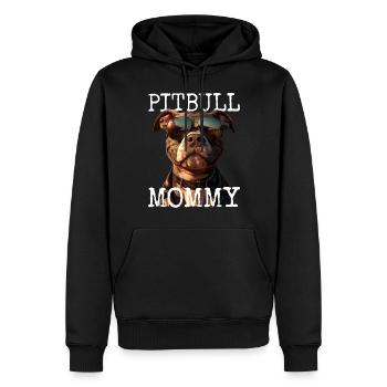 Pitbull Mommy Mama Muttertag Pitbull Terrier Mom - Männer Premium Bio Hoodie - Schwarz - Vorne - Nico (187cm)