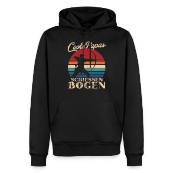 Coole Papas schißen Pfeil und Bogen Vater Geschenk - Männer Premium Bio Hoodie - Schwarz - Vorne - Nico (187cm)