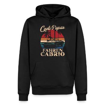 Cool Dads Driving Convertible Retro Dad Gift - Men’s Premium Organic Hoodie - black - Front - Nico (187cm)