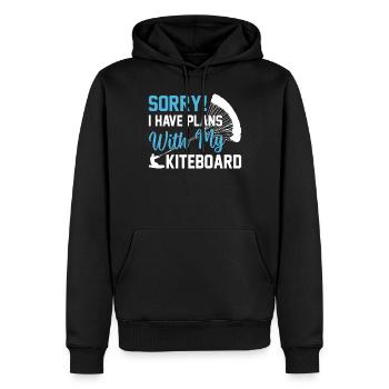 Watersports Kitesurfing - I have plans with my - Männer Premium Bio Hoodie - Schwarz - Vorne - Nico (187cm)