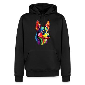 Jouet russe Terrier Chien Jouet russe Russkiy - Sweat à capuche Premium bio Homme - noir - Devant - Nico (187cm)