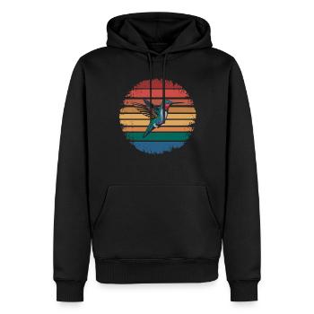 Retro Vintage Hummingbird Lover Nature Gifts - Männer Premium Bio Hoodie - Schwarz - Vorne - Nico (187cm)