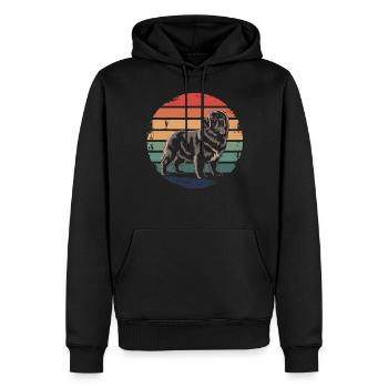 Retro Newfoundland Vintage Dog Lover Gifts for Men - Männer Premium Bio Hoodie - Schwarz - Vorne - Nico (187cm)