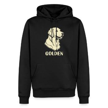 Golden Retriever est en or pour le meilleur chien - Sweat à capuche Premium bio Homme - noir - Devant - Nico (187cm)