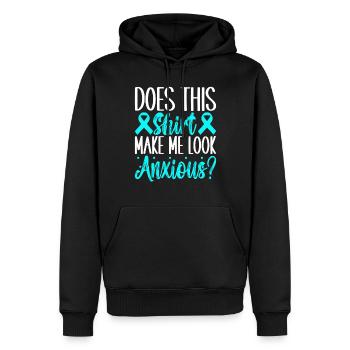 Trouble anxieux Trouble anxieux - Sweat à capuche Premium bio Homme - noir - Devant - Nico (187cm)
