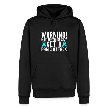 Trouble anxieux Trouble anxieux - Sweat à capuche Premium bio Homme - noir - Devant - Nico (187cm)