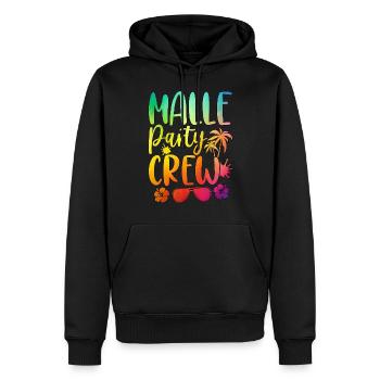 Malle Party Crew - Männer Premium Bio Hoodie - Schwarz - Vorne - Nico (187cm)