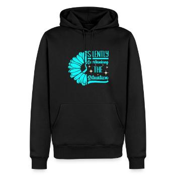 Trouble anxieux Trouble anxieux - Sweat à capuche Premium bio Homme - noir - Devant - Nico (187cm)