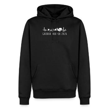 Ich Werde Großer Bruder 2026 Herzschlag mit Baby - Männer Premium Bio Hoodie - Schwarz - Vorne - Nico (187cm)